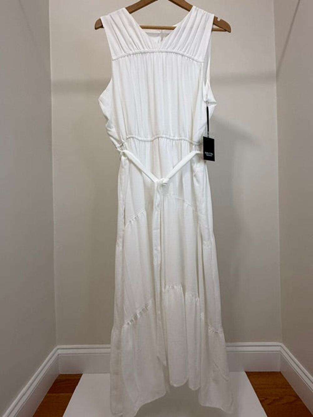 Simply Vera Vera Wang Tiered Maxi Dress White NWT SzXL
